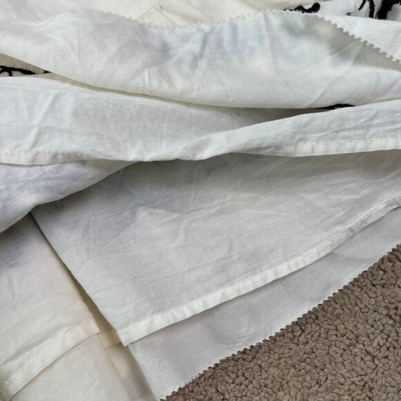 Old Navy Dress Womens M Ivory Embroidered Tiered Swing Pockets Boho Beach NWT - Picture 7 of 10